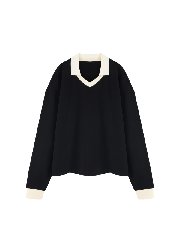 Unisex Color Block Long Sleeve Sweatshirt