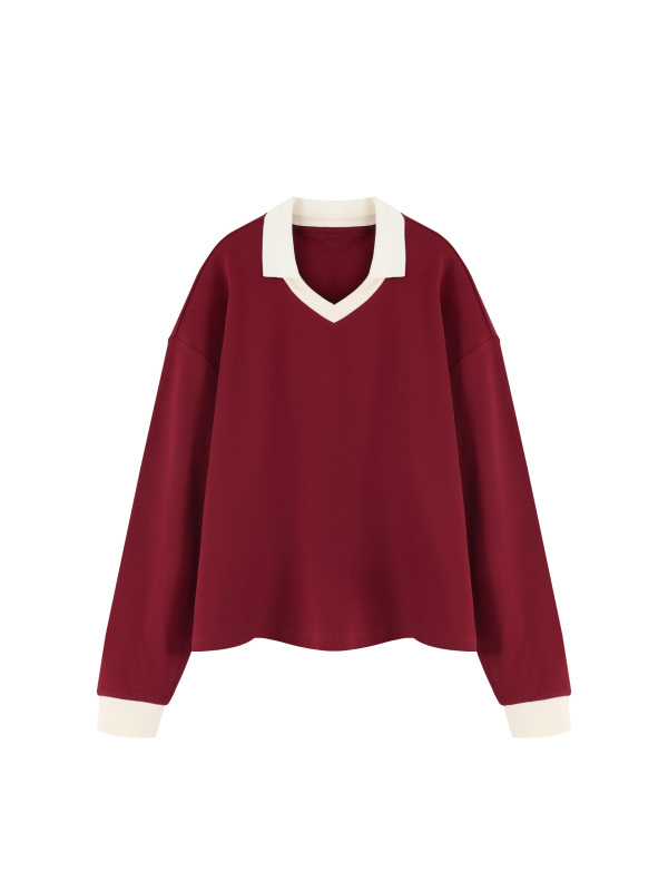 Unisex Color Block Long Sleeve Sweatshirt