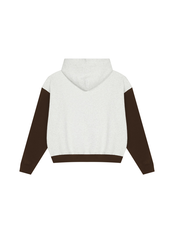 Unisex Color Block Fleece Full Zip Hoodie
