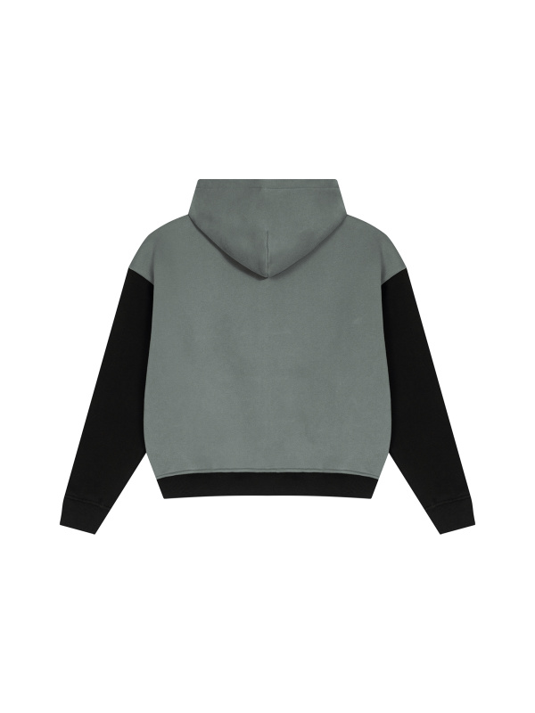 Unisex Color Block Fleece Full Zip Hoodie