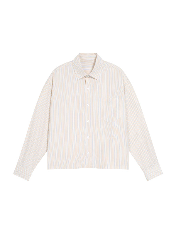 Unisex Boxy Striped Shirt