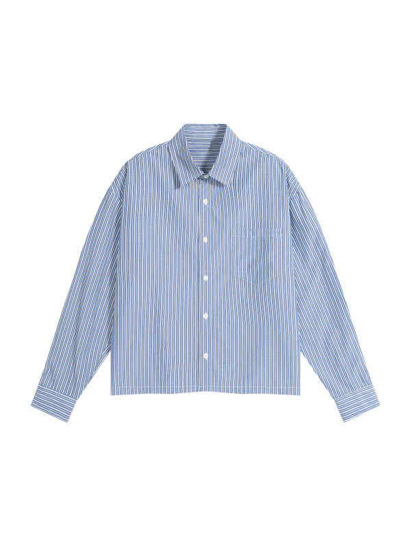 Unisex Boxy Striped Shirt