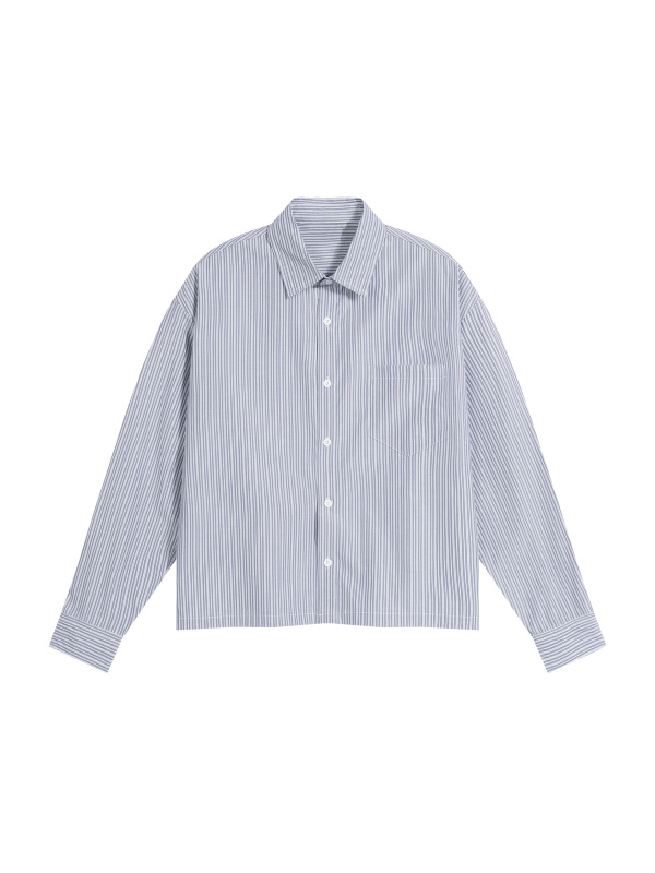 Unisex Boxy Striped Shirt