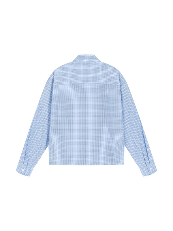 Unisex Boxy Plaid Long Sleeve Shirt