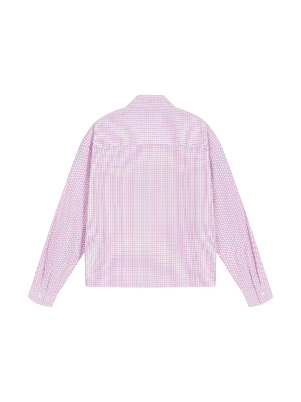 Unisex Boxy Plaid Long Sleeve Shirt
