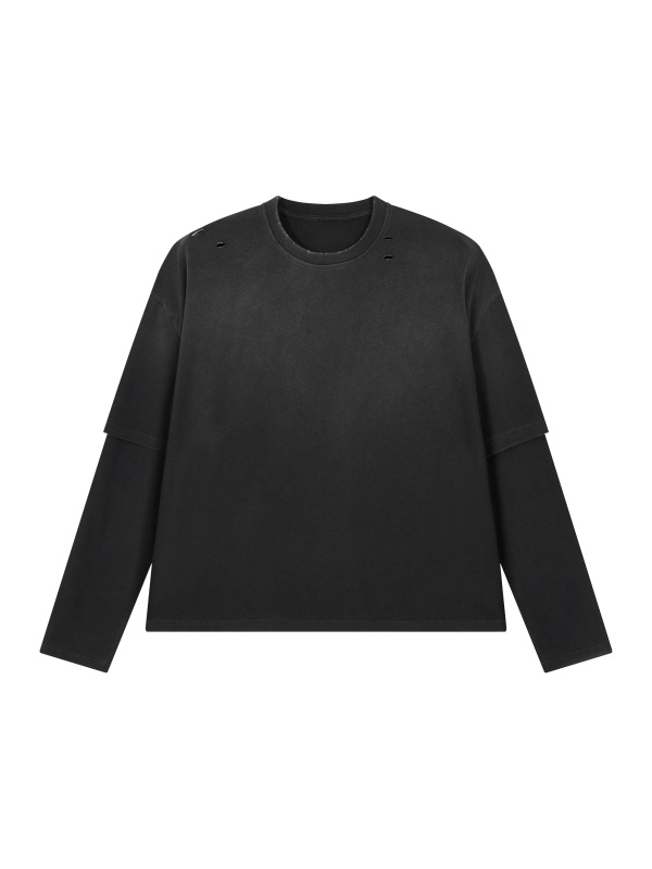 Unisex Vintage Wash Layered T-Shirt