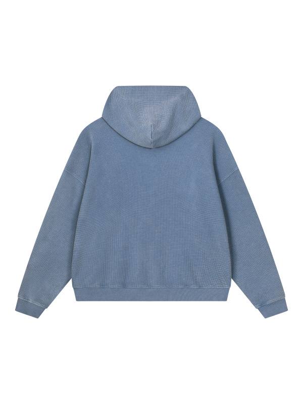 Unisex Vintage Wash Waffle Boxy Hoodie