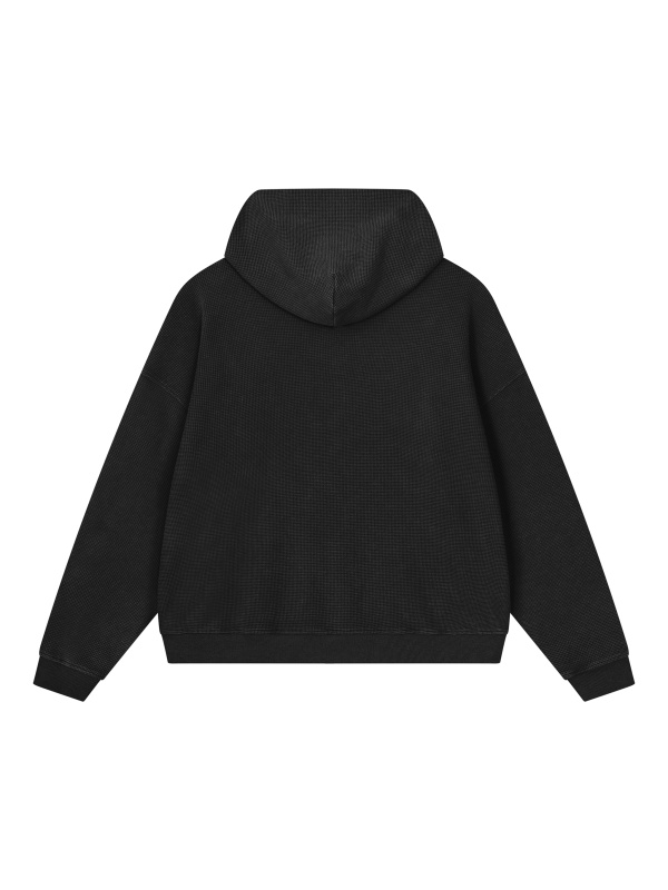 Unisex Vintage Wash Waffle Boxy Hoodie