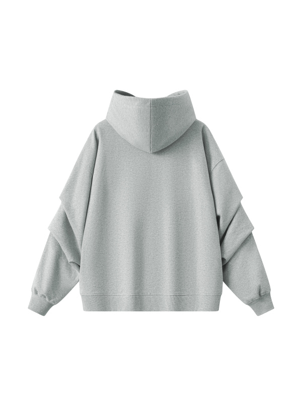 Unisex Heavyweight Ruched Sleeves Hoodie