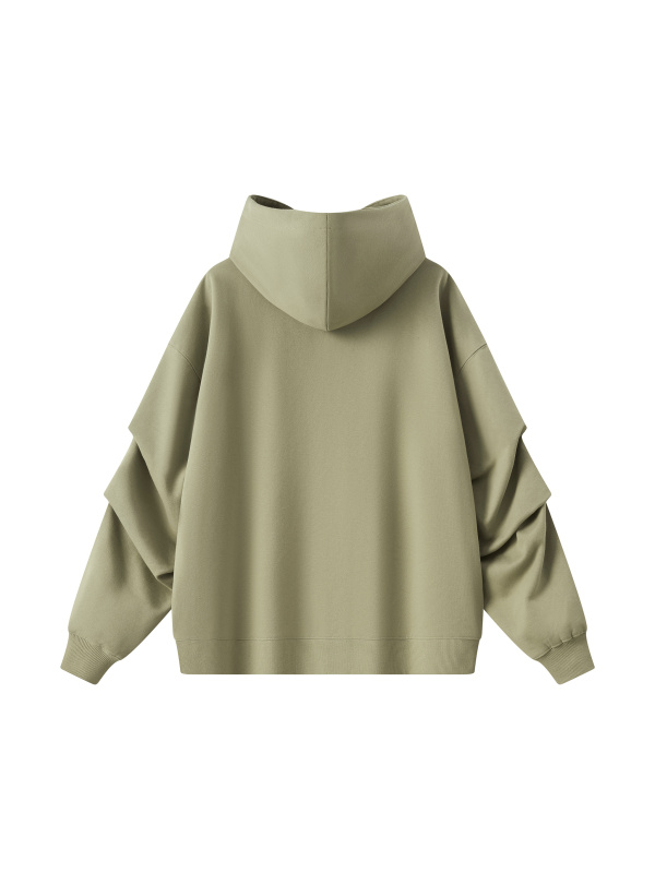 Unisex Heavyweight Ruched Sleeves Hoodie