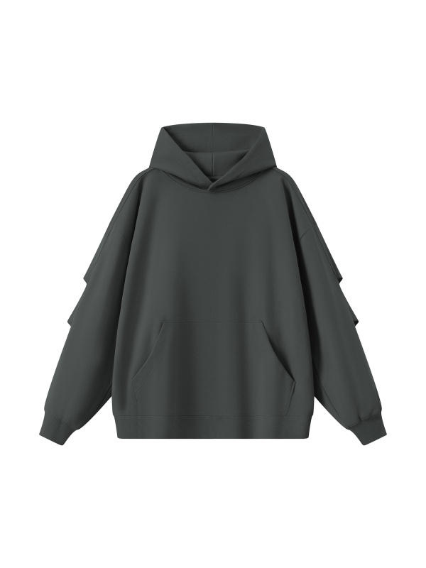 Unisex Heavyweight Ruched Sleeves Hoodie