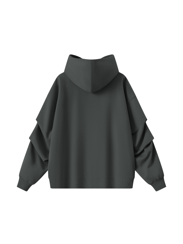 Unisex Heavyweight Ruched Sleeves Hoodie