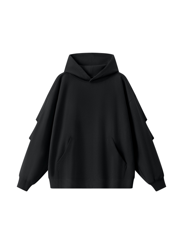 Unisex Heavyweight Ruched Sleeves Hoodie
