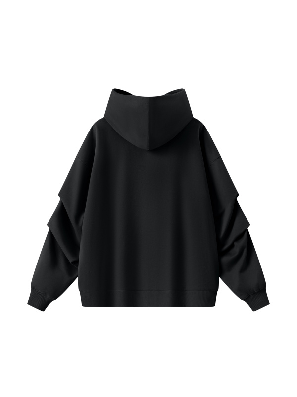 Unisex Heavyweight Ruched Sleeves Hoodie