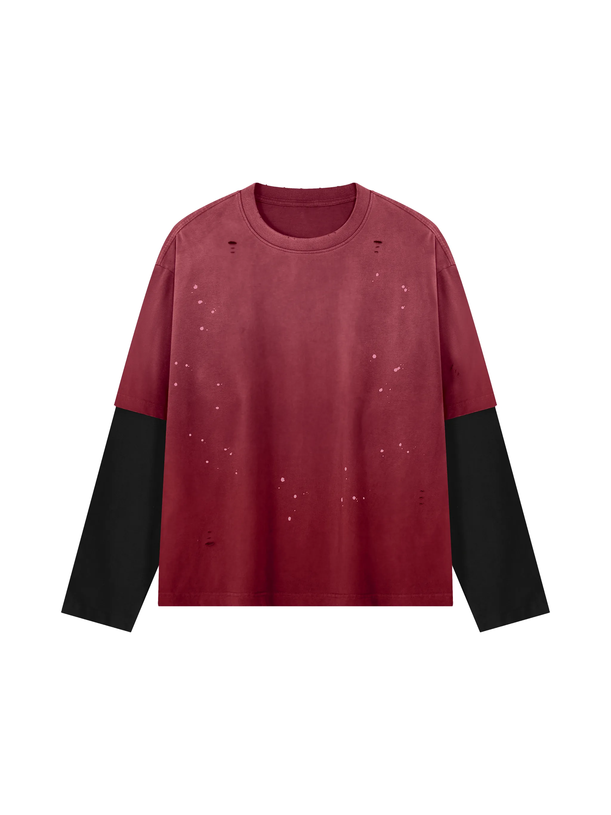 Unisex Vintage Wash Distressed Layer T-Shirt
