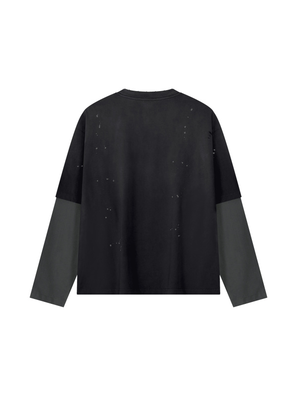 Unisex Vintage Wash Distressed Layer T-Shirt