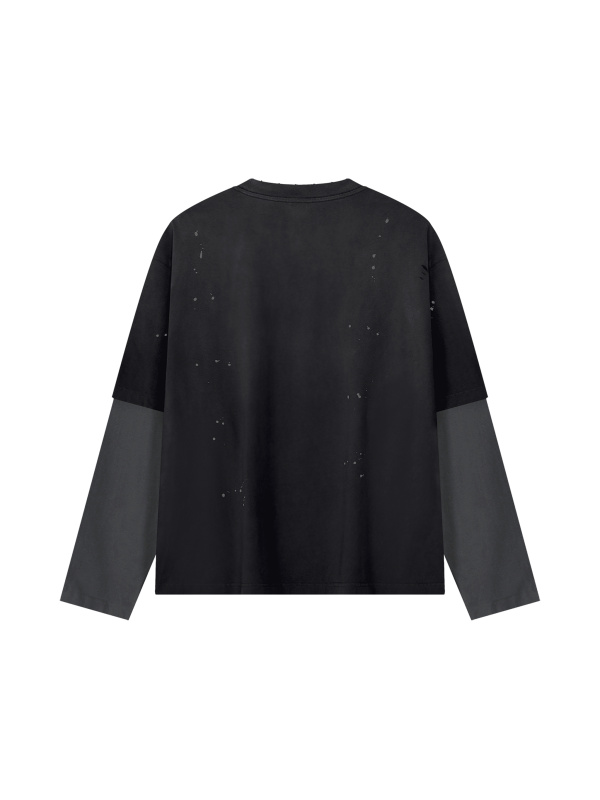 Unisex Vintage Wash Distressed Layer T-Shirt