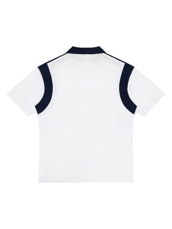 Unisex Color Block Quarter Zip Polo Shirt