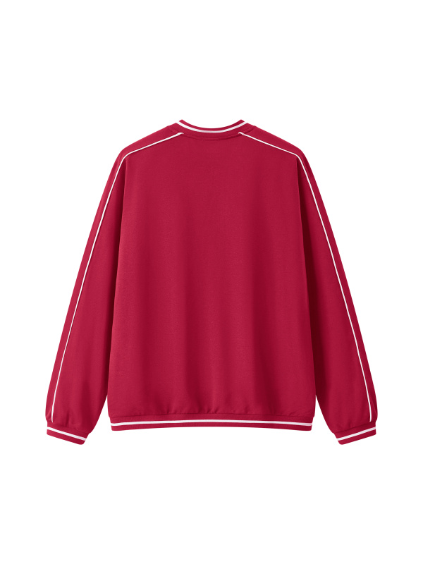 Unisex Color Block V-Neck Sweatshirt