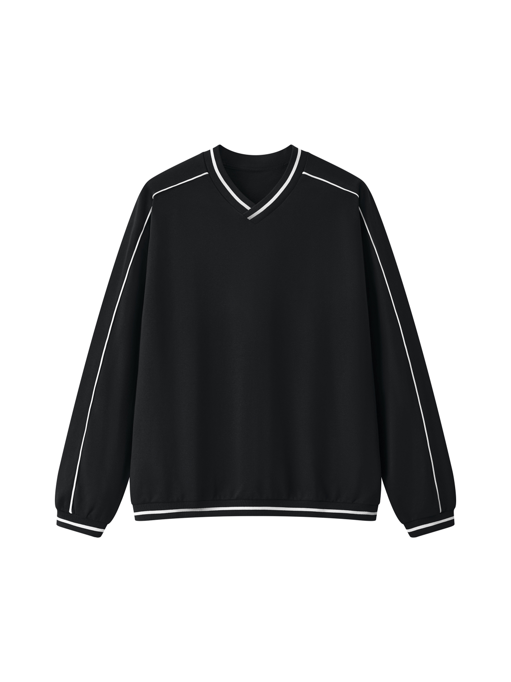 Unisex Color Block V-Neck Sweatshirt