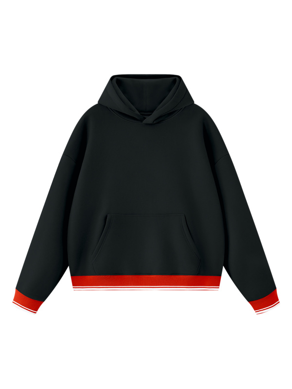 Unisex Oversized Color Block Fleece Hoodie