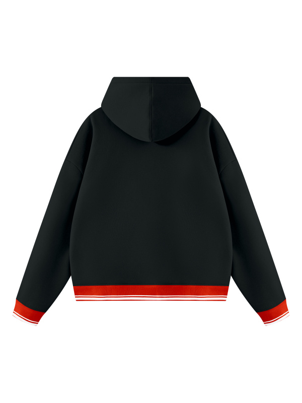 Unisex Oversized Color Block Fleece Hoodie