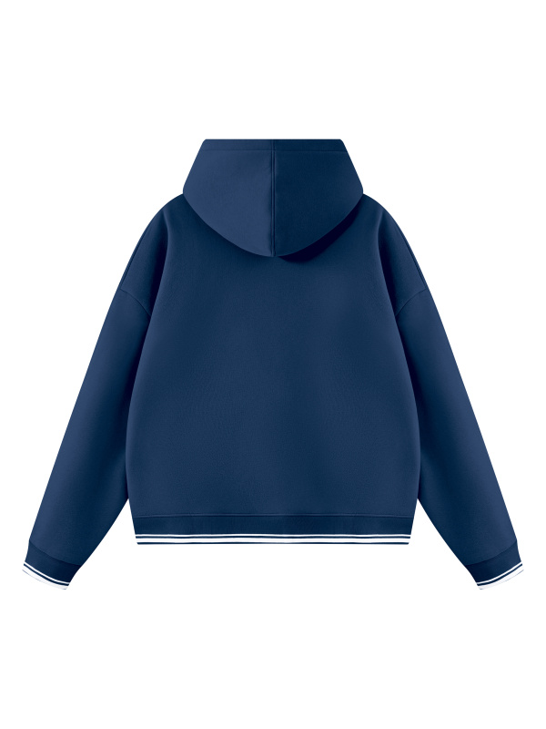 Unisex Oversized Color Block Fleece Hoodie