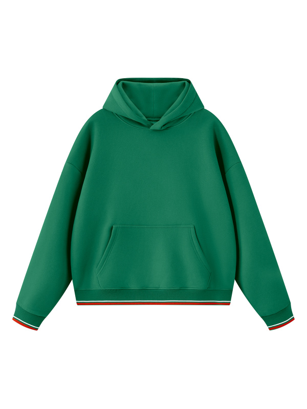 Unisex Oversized Color Block Fleece Hoodie