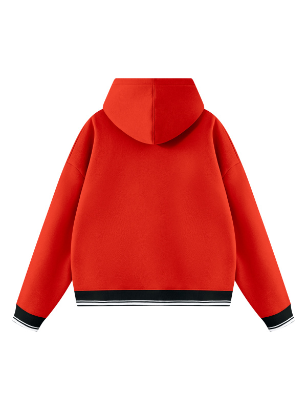 Unisex Oversized Color Block Fleece Hoodie