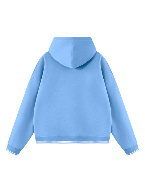Unisex Oversized Color Block Fleece Hoodie
