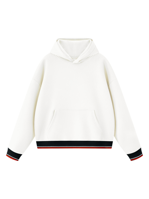Unisex Oversized Color Block Fleece Hoodie