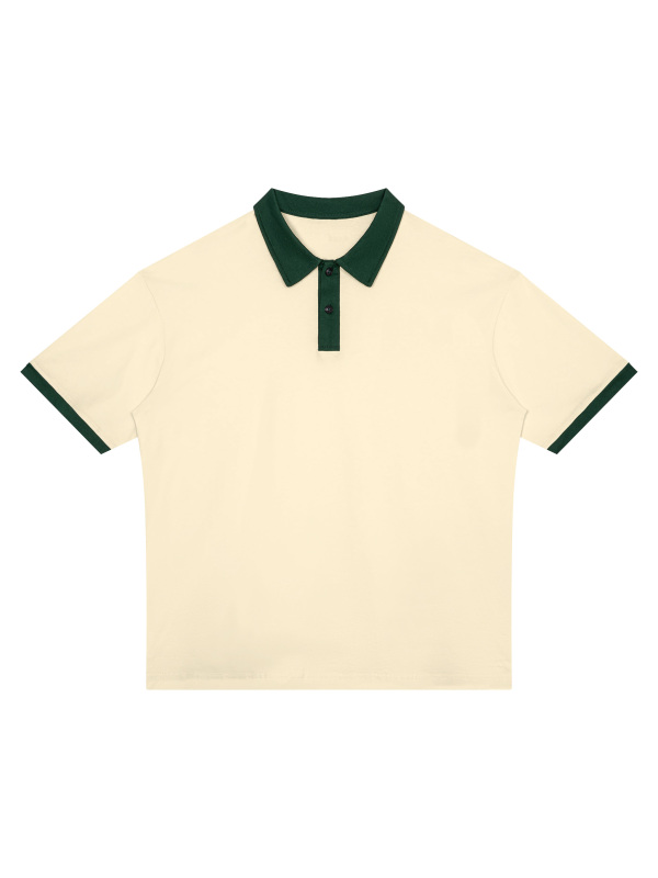 Unisex Color Block Polo Shirt