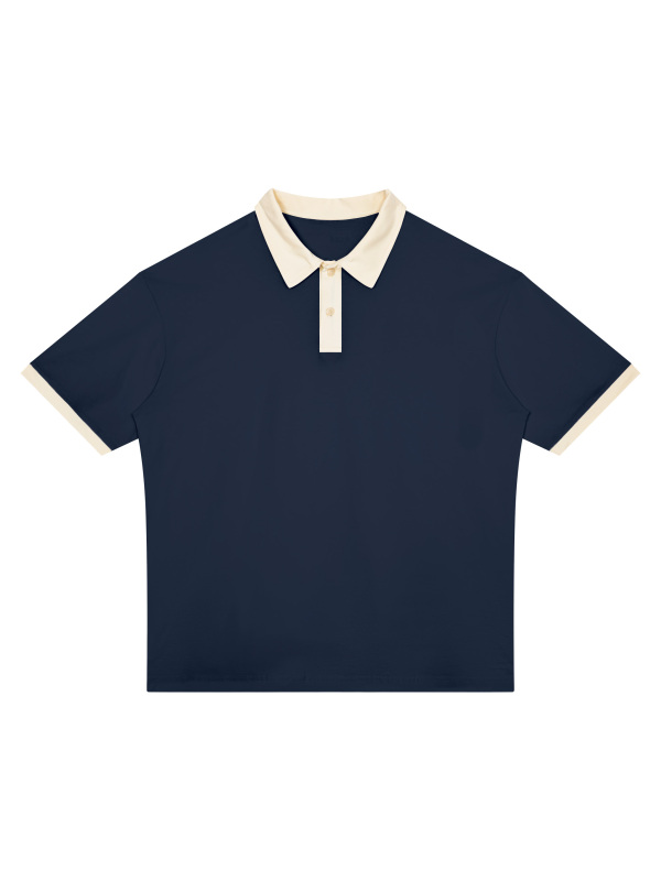 Unisex Color Block Polo Shirt