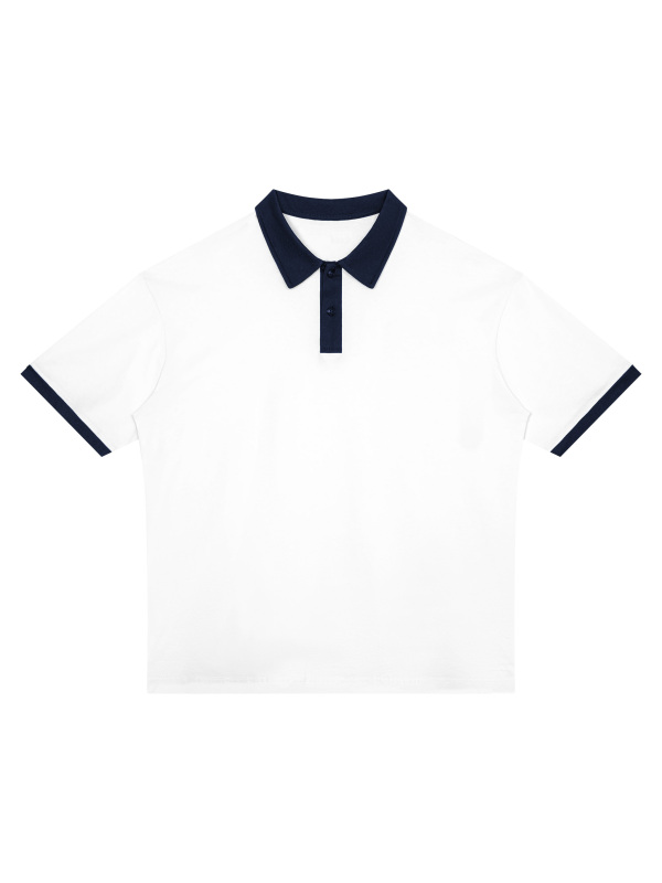 Unisex Color Block Polo Shirt