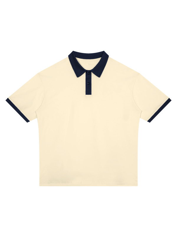 Unisex Color Block Polo Shirt