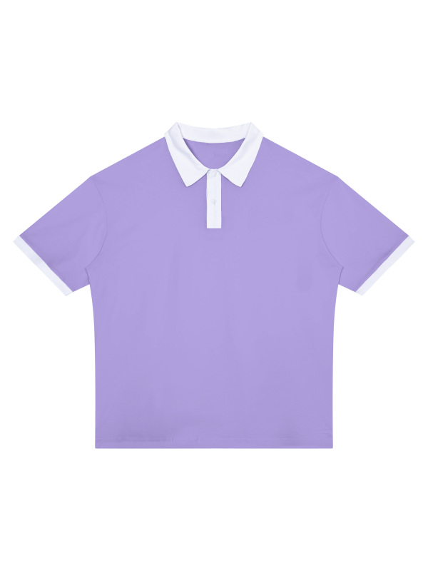 Unisex Color Block Polo Shirt