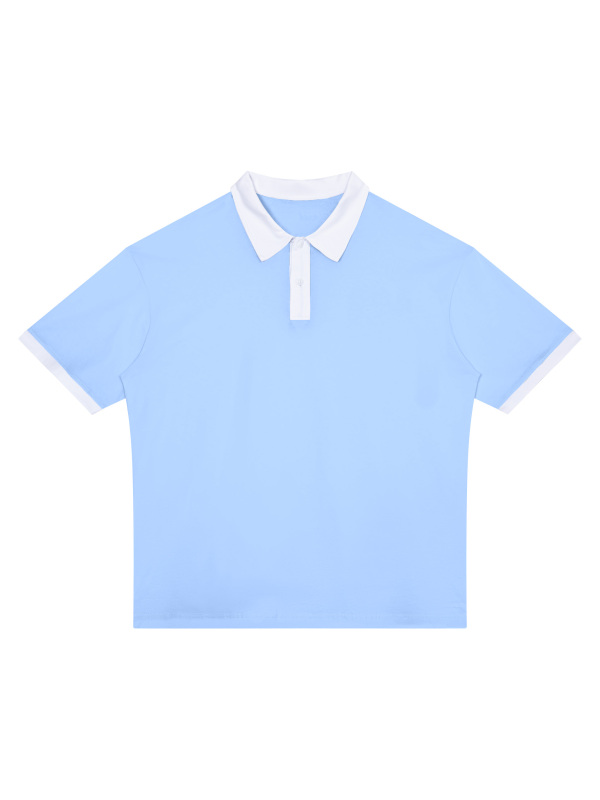 Unisex Color Block Polo Shirt