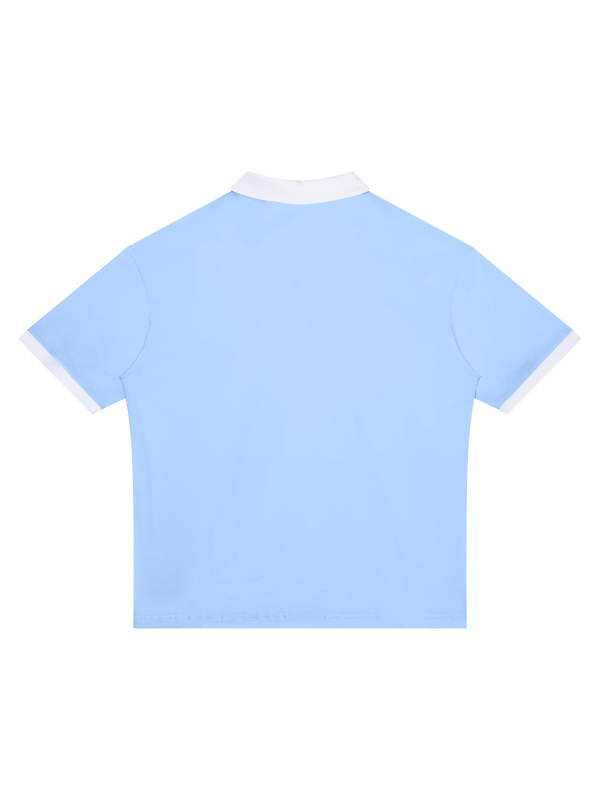 Unisex Color Block Polo Shirt