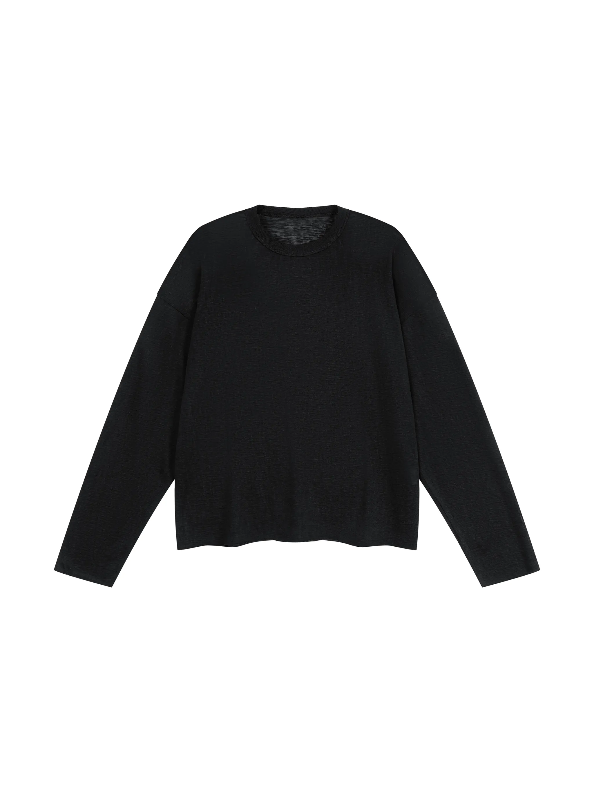 Unisex Raw Edge Long Sleeve T-Shirt