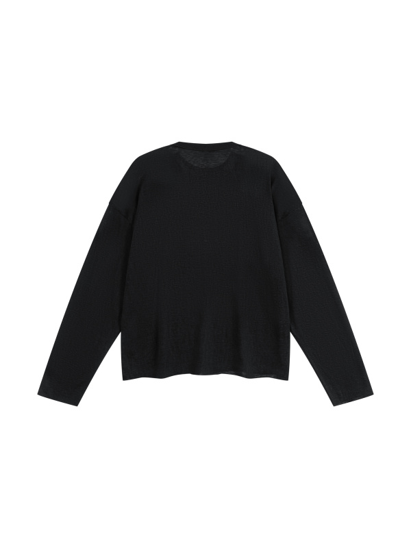 Unisex Raw Edge Long Sleeve T-Shirt