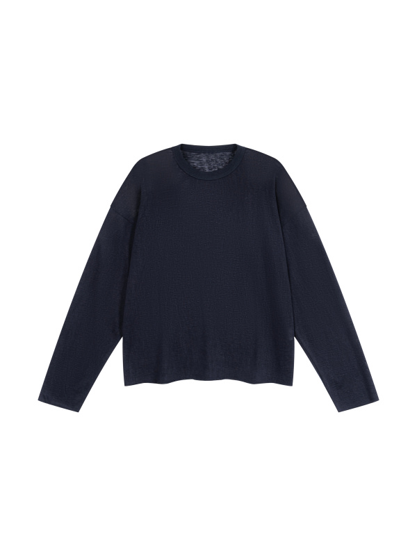 Unisex Raw Edge Long Sleeve T-Shirt