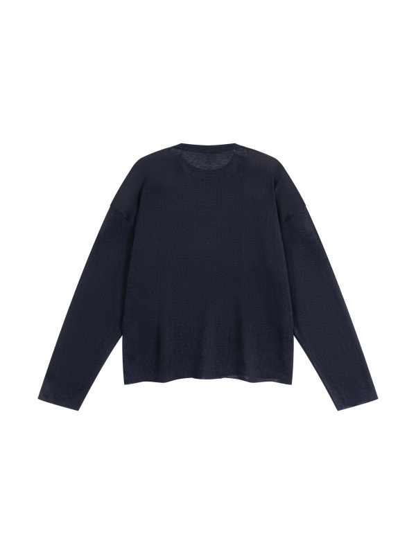 Unisex Raw Edge Long Sleeve T-Shirt