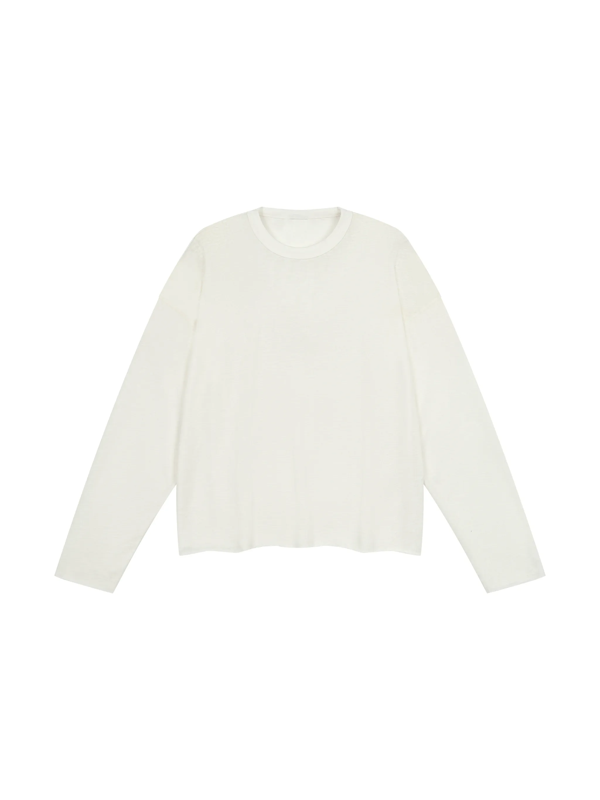 Unisex Raw Edge Long Sleeve T-Shirt