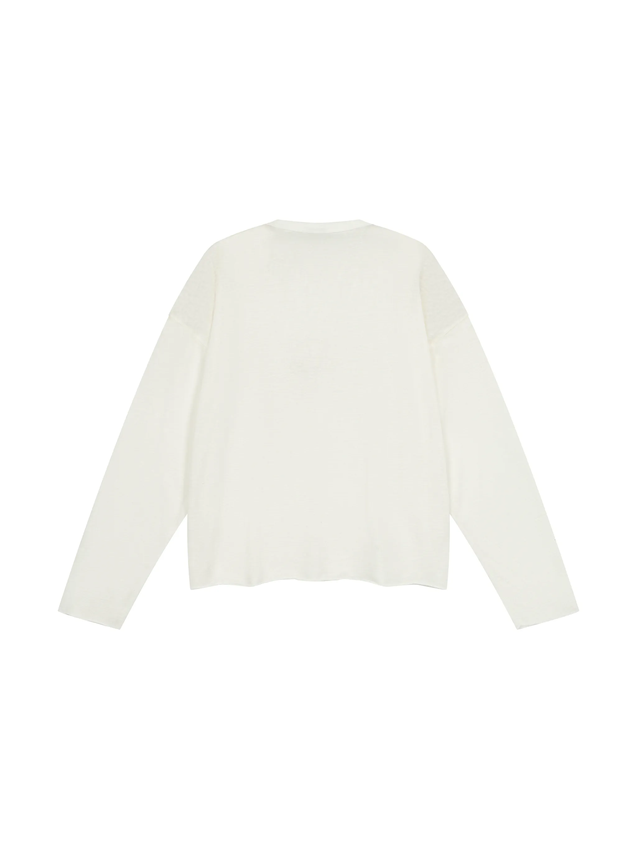 Unisex Raw Edge Long Sleeve T-Shirt