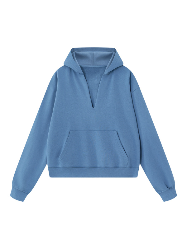 Unisex Boxy Raw Edge Hoodie