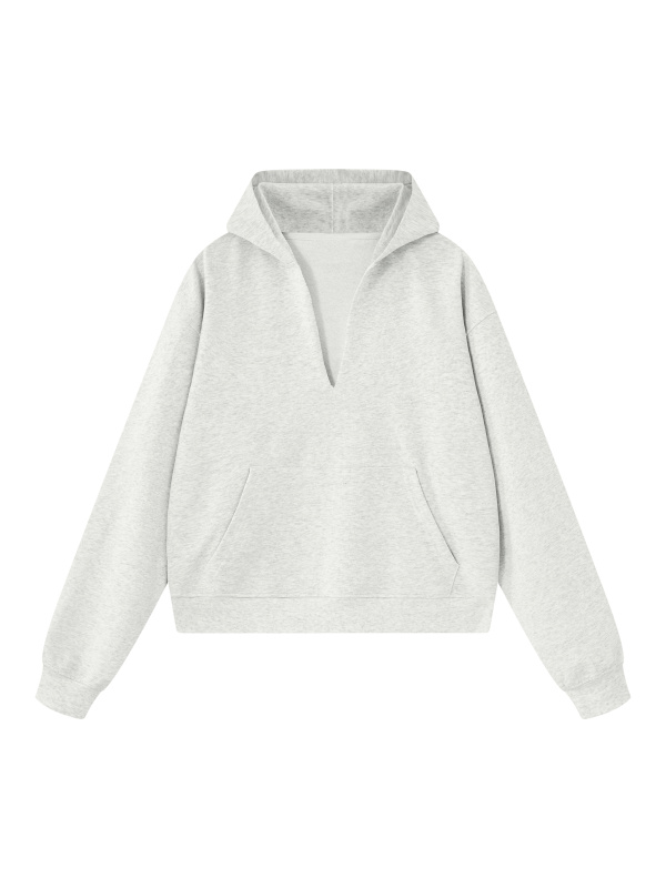 Unisex Boxy Raw Edge Hoodie
