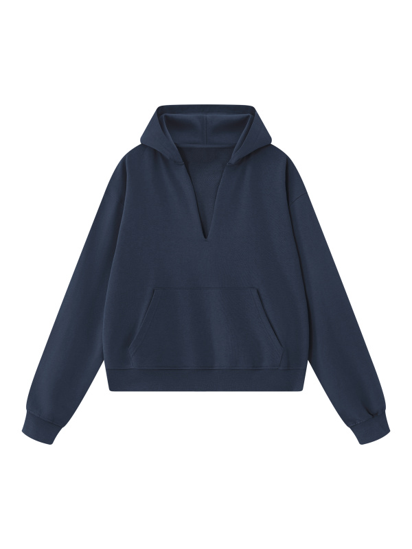 Unisex Boxy Raw Edge Hoodie