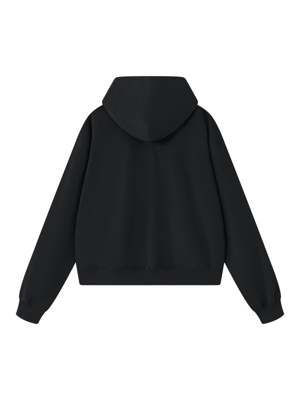 Unisex Boxy Raw Edge Hoodie