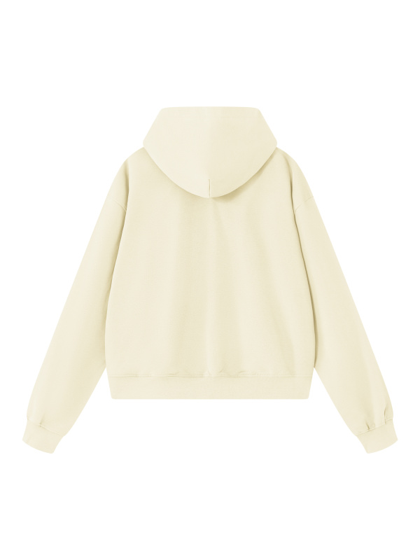 Unisex Boxy Raw Edge Hoodie
