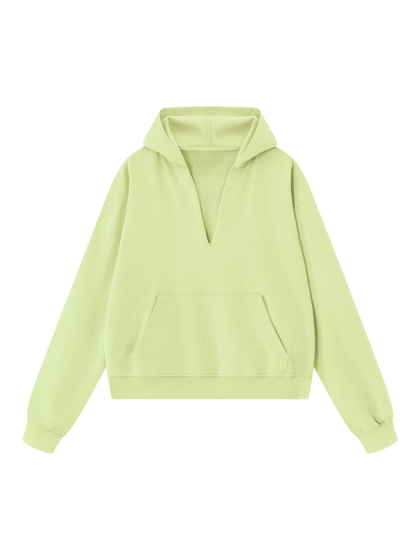 Unisex Boxy Raw Edge Hoodie